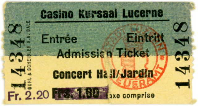Casino Kursaal Lucerne Ticket, Lucerne, Switzerland