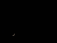Mond und Venus sagen Gute Nacht
