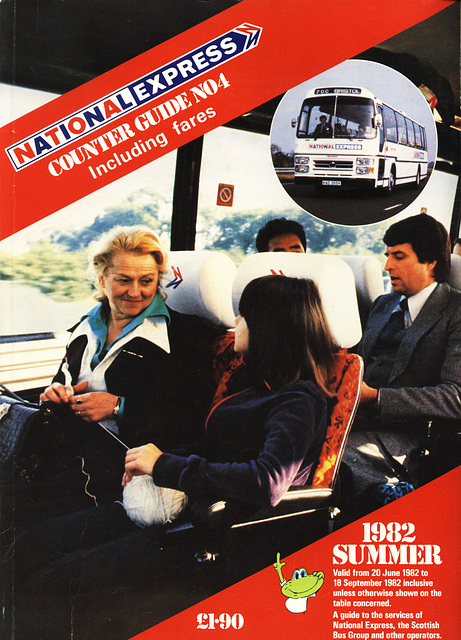 National Express Coach Guide Summer 1982 cover