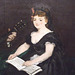 Detail of Music Lesson by Manet in the Boston Museum of Fine Arts, July 2011