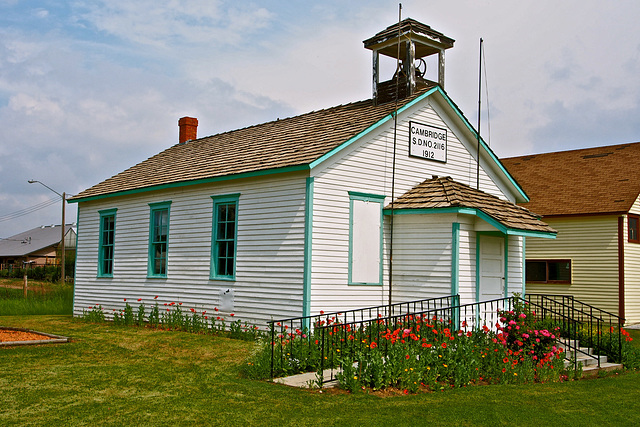 Old prairie schoolhouse.