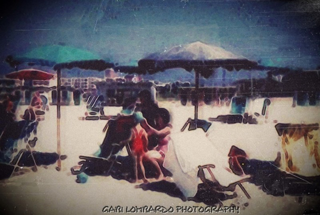 on the beach (scanned and edited from an old pic)