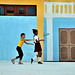 Kids playing at the market place in Trinidad Cuba