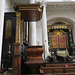 st mary woolnoth, london  (1) c18 hawksmoor church 1716-27, the pulpit cut down too low and the reredos raised up too high in the c19