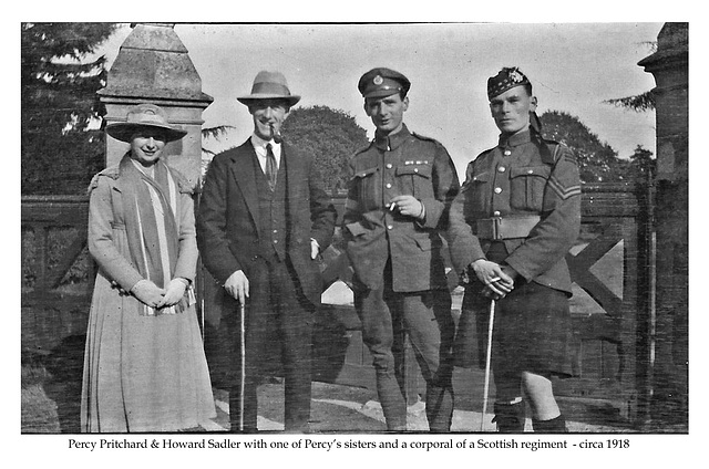 Howard, Percy and one of his sisters & a Scottish corporal c1918