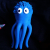 Blue rubber octopus