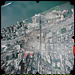 Satellitephoto of New York City financial district and the demolished World Trade Center WTC after 9/11