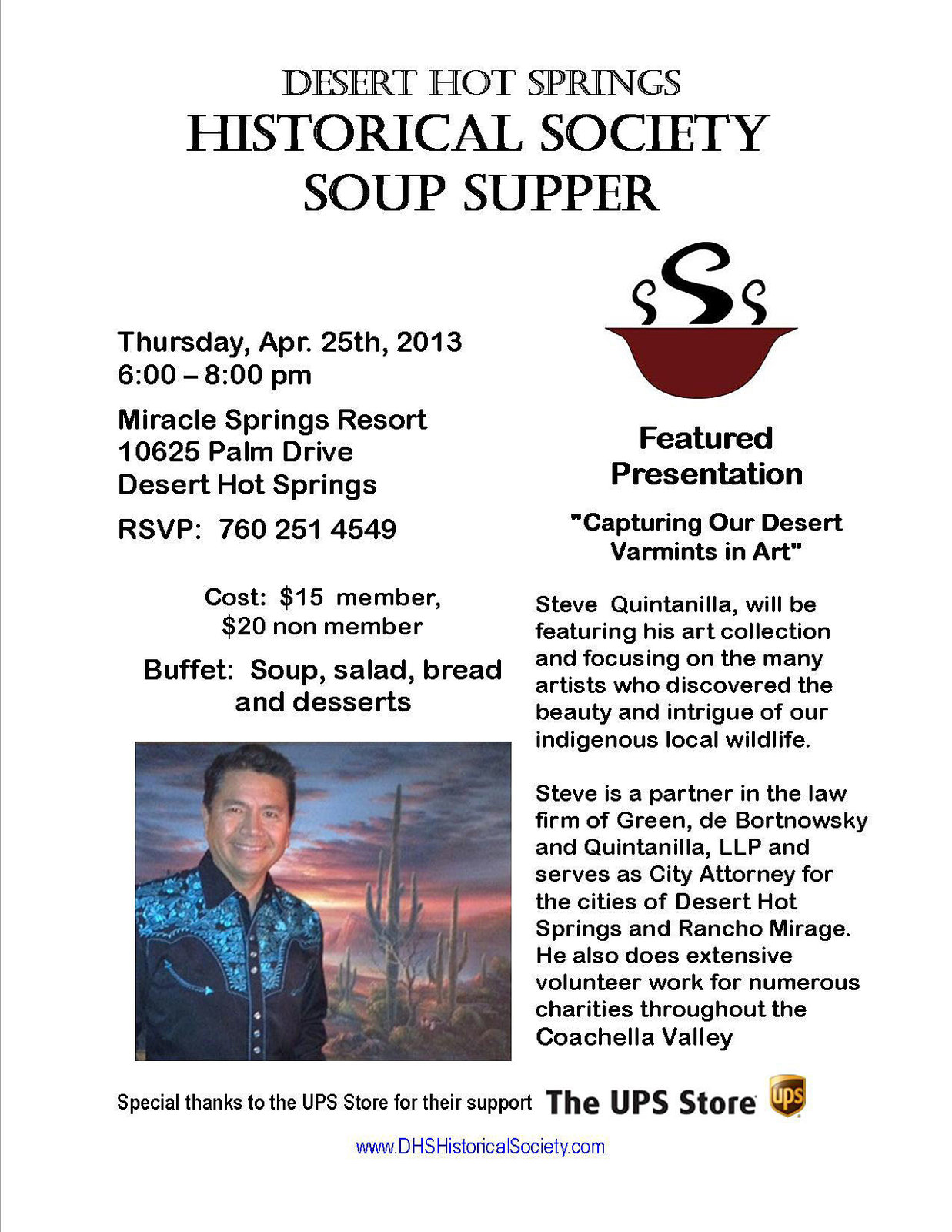 DHS Historical Society Soup Supper April 25 2013