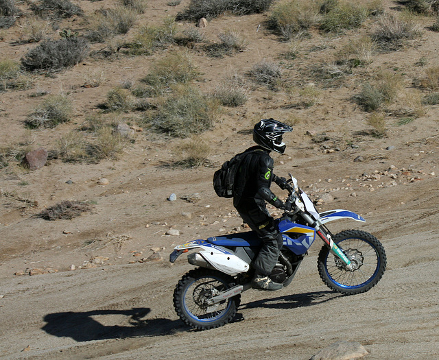 Motorcyclist Climbing Mengel Pass (9713)