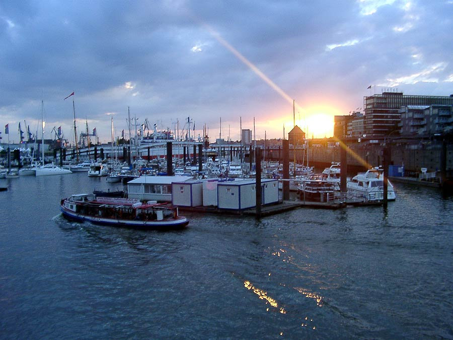 View at Hamburg harbour