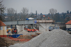 Opération déplacement du pont :coté gauche