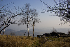 Böhmisches Mittelgebirge, vom Hohen Schneeberg aus gesehen