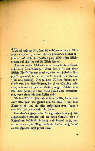 Peter Benedix - Auf der Landstraße (erste Textseite)