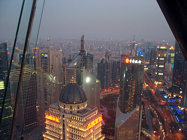 Blick auf die Skyline von Shanghai