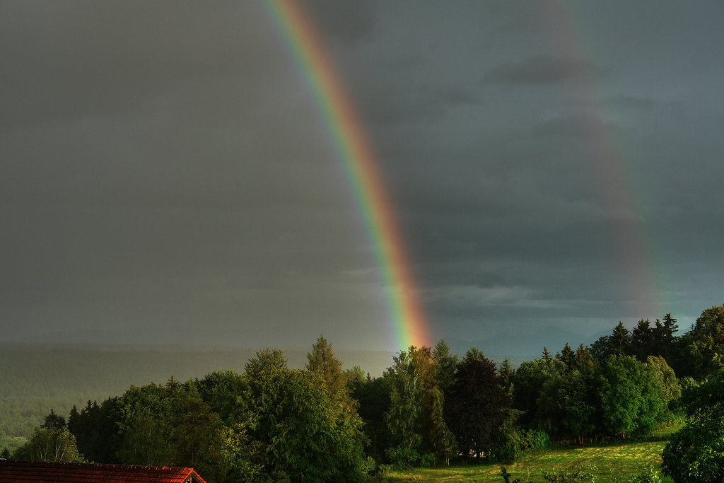 Rainbow over Icking –again!