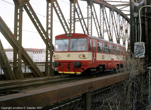 CD 810 Class Railbus On Zelecnicni Most, Prague, CZ, 2007