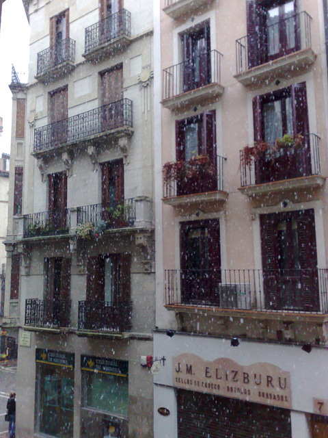 Nieva en Pamplona