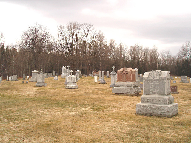 Immaculate heart of Mary cemetery - Churubusco. NY. USA.  March  29th 2009