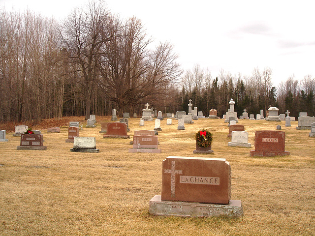 Immaculate heart of Mary cemetery - Churubusco. NY. USA.  March  29th 2009