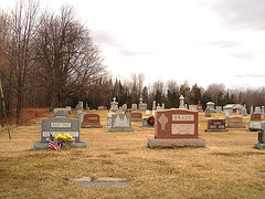 Immaculate heart of Mary cemetery - Churubusco. NY. USA.  March  29th 2009