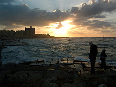 Crépuscule sur la Méditerranée