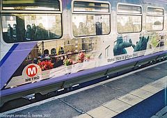Metro Trains Advertising Livery On A Class 155 DMU, Bradford Interchange, Bradford, West Yorkshire(UK), 2007