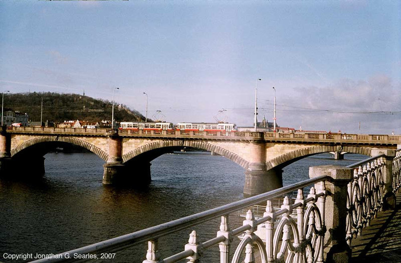 T3 Tram On Palackeho Most With Hradcany In Background, Prague, CZ, 2007