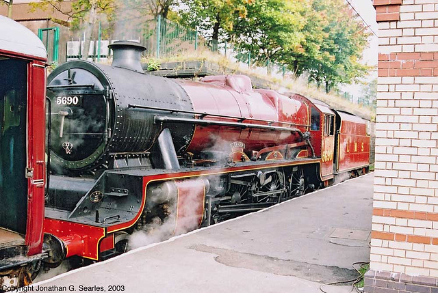 ex-LMS #5690, "Leander," Picture 2, Bury, East Lancashire, England(UK), 2003