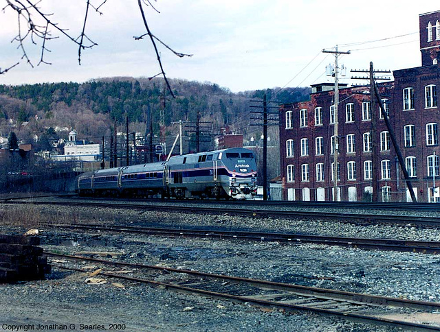 Amtrak #714 Working An Empire Service At Little Falls, NY, USA, 2000