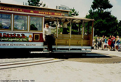 Cable Car On Turntable At Beach, Picture 1, San Francisco, CA, USA, 1993