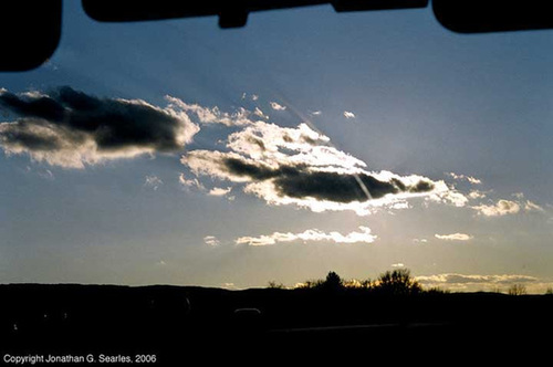 Sunset Over Pennsylvania, Interstate 476, PA, USA, 2006