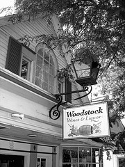 Wines & liquor  /  Woodstock -  New-York state. USA-  July 21st 2008.  -  B & W