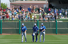 Kansas City Royals Players in Hohokam Stadium (9979)