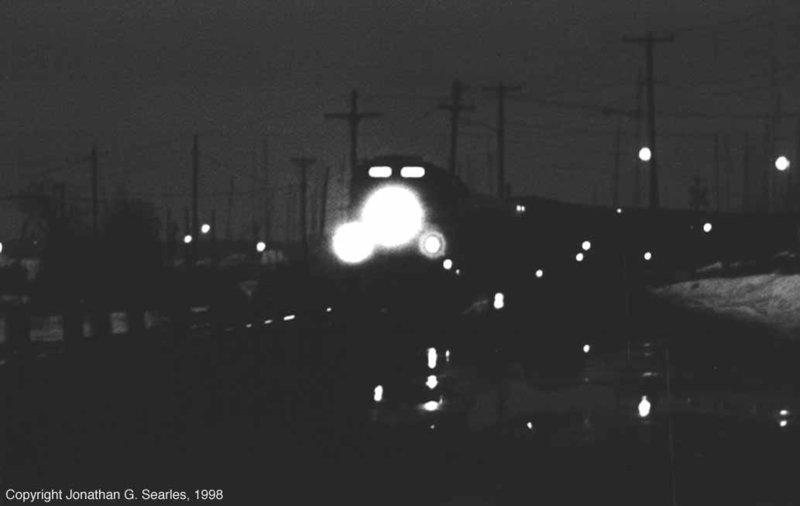 Amtrak Train #70 Arriving In Plattsburgh, NY, USA, 1998