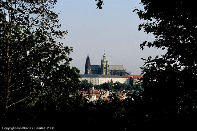 St. Vitus's Cathedral Framed By Trees, Prague, CZ, 2006