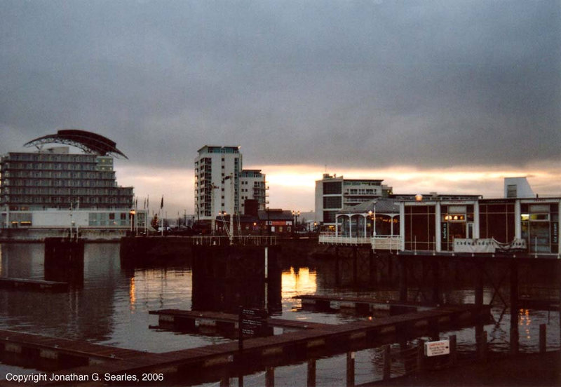 Sunset Cardiff Bay, Cardiff, Wales, 2006