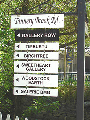 Tannery Brook Rd sign  /  Woodstock. NY. USA.  July 21th  2008