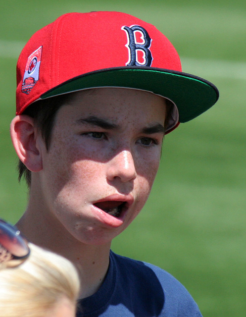 Boston Fan at Hohokam Stadium (9844)