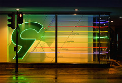 Rainbow by night