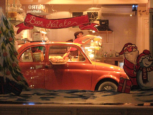 Car in a bar