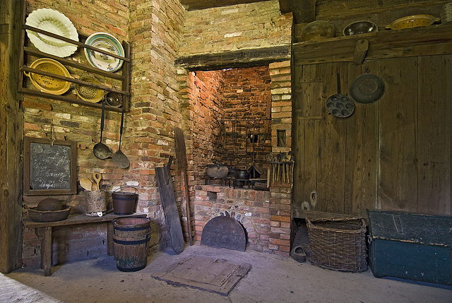 Kitchen - ancient Frisian house interior Kitchen - ancient Frisian house interior