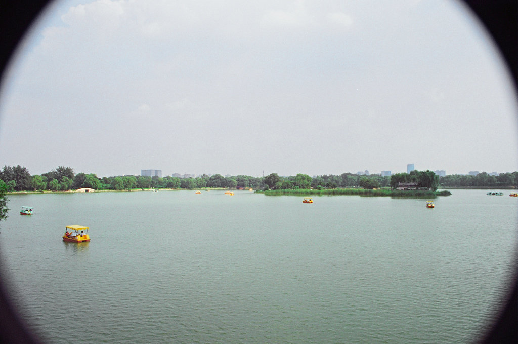 Yuanmingyuan lake with analogue vignette