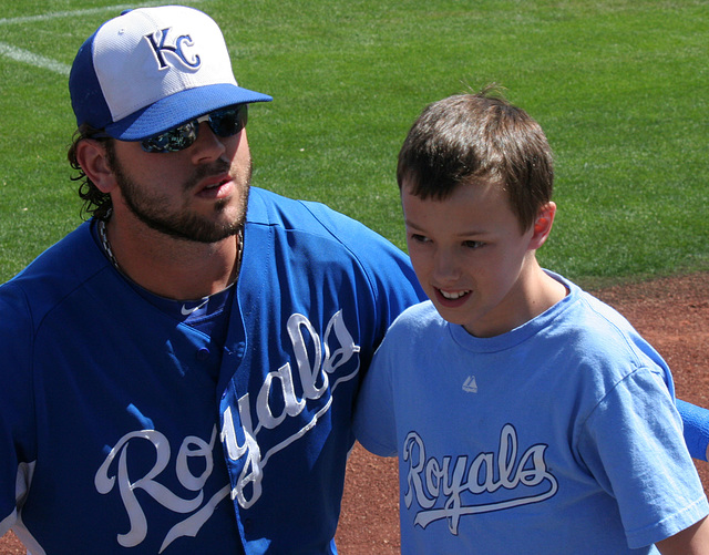 Mike Moustakas and Fan (9882)