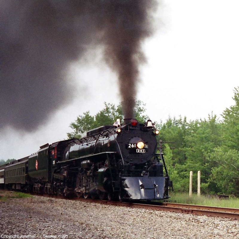 Ex-MilwaukeeRoad #261, Picture 5, near Pocono Summit, PA, USA, 1995