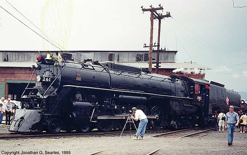 Ex-Milwaukee Road #261 At Steamtown During the 1995 NRHS Convention, Scranton, PA, USA, 1995