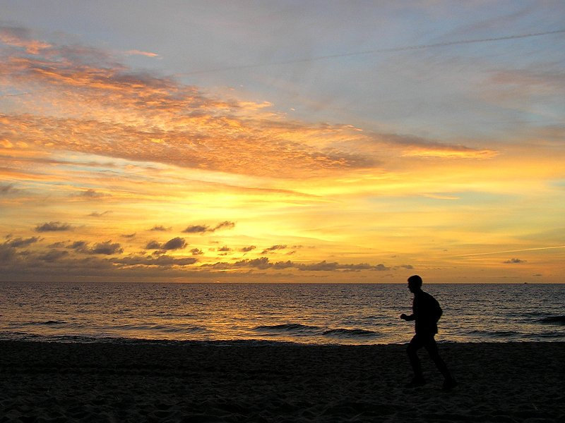 sunset jogger