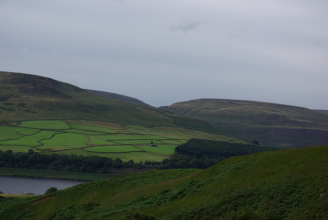 across Torside Reservoir to Crowden