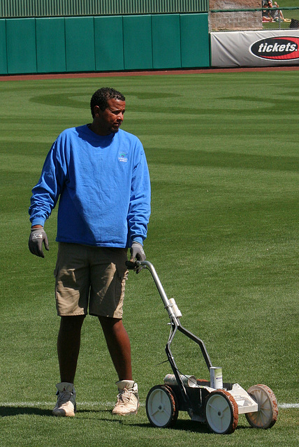 Groundskeeper at Hohokam Stadium (9902)