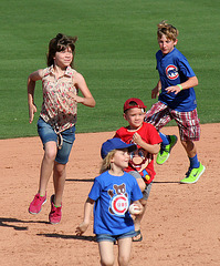 Kids Running The Bases at Hohokam Stadium (0733)