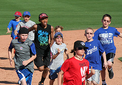 Kids Running The Bases at Hohokam Stadium (0847)